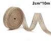 10meters Linen Burlap Fabric Ribbon Macrame Craft Linen Webbing for Wedding Decoration Gifts Box Bouquet Bow Packaging Stuff