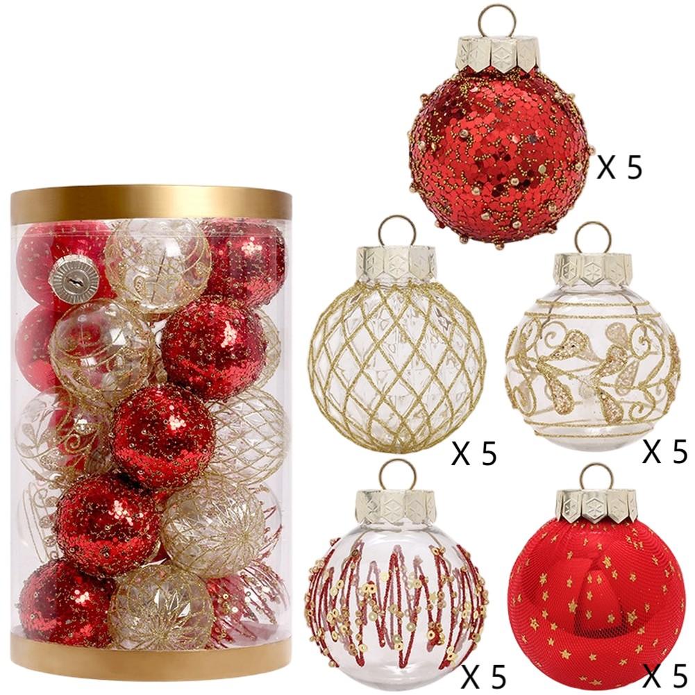 

Party Decorations Christmas Ball Ornaments 6cm Diameter Easy Attachment Lightweight Material For Christmas Trees
