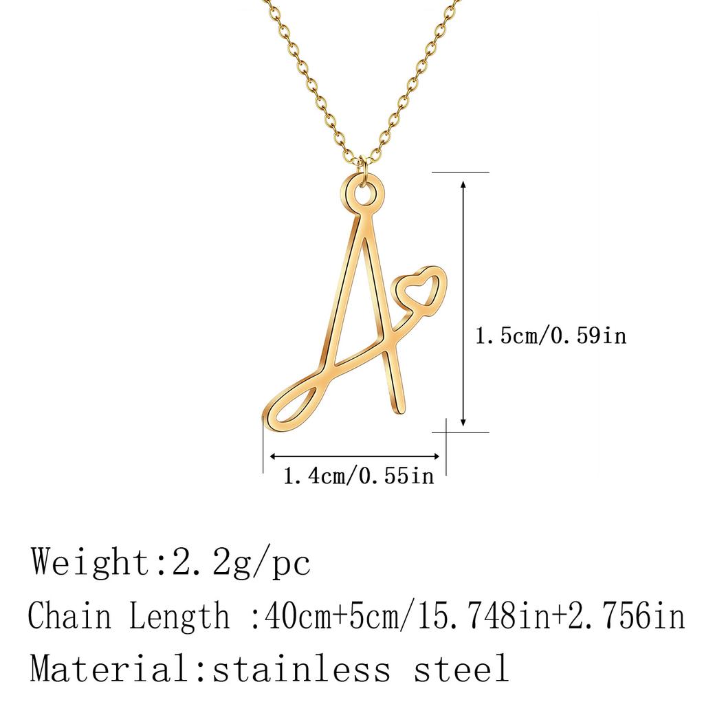 Kinitial Dainty Initial Letter Necklaces For Women Minimalist Stainless Steel Initial Necklace Femme Wedding Jewelry Gift