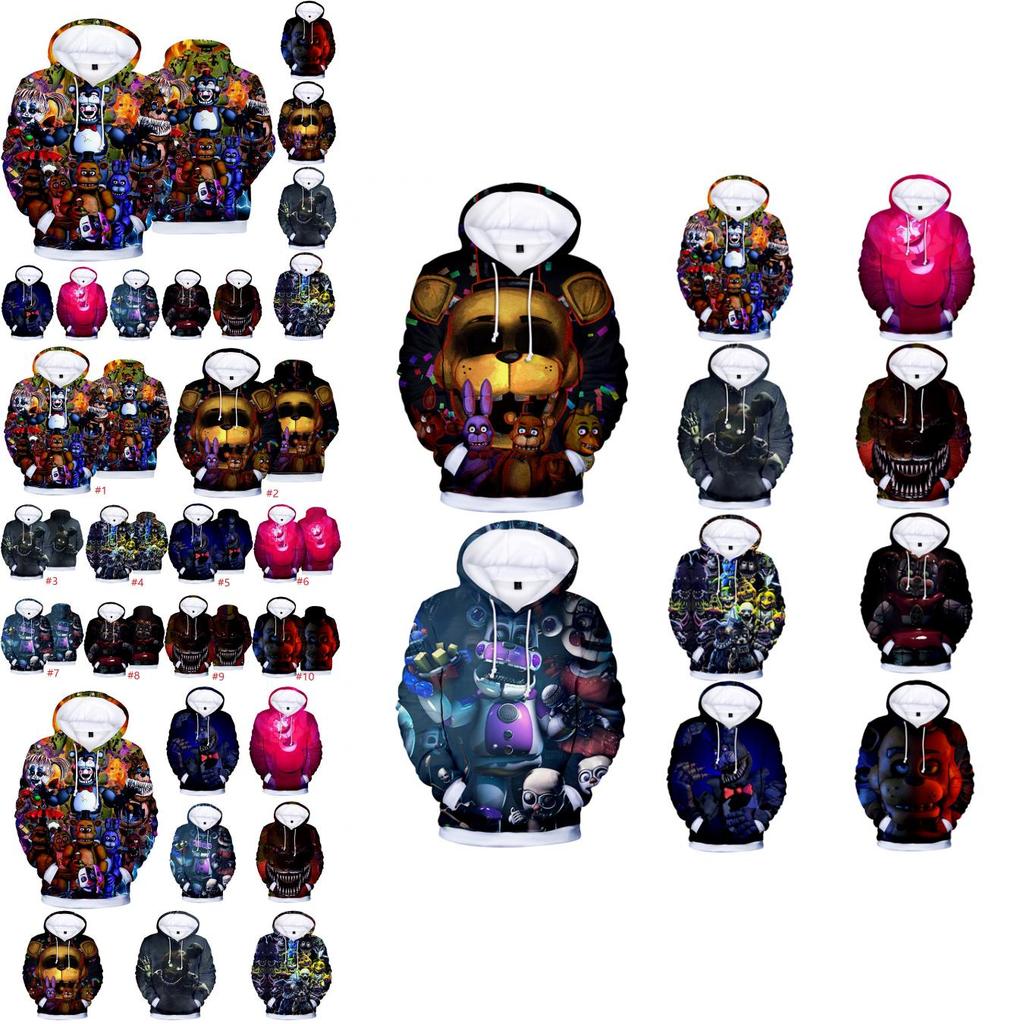 Cozy Anime Five Nights At Freddy's Hoodie Pullover With Soft Comfortable Fabric