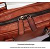 Genuine Leather Men's 15-Inch Crossbody Briefcase and Laptop Bag