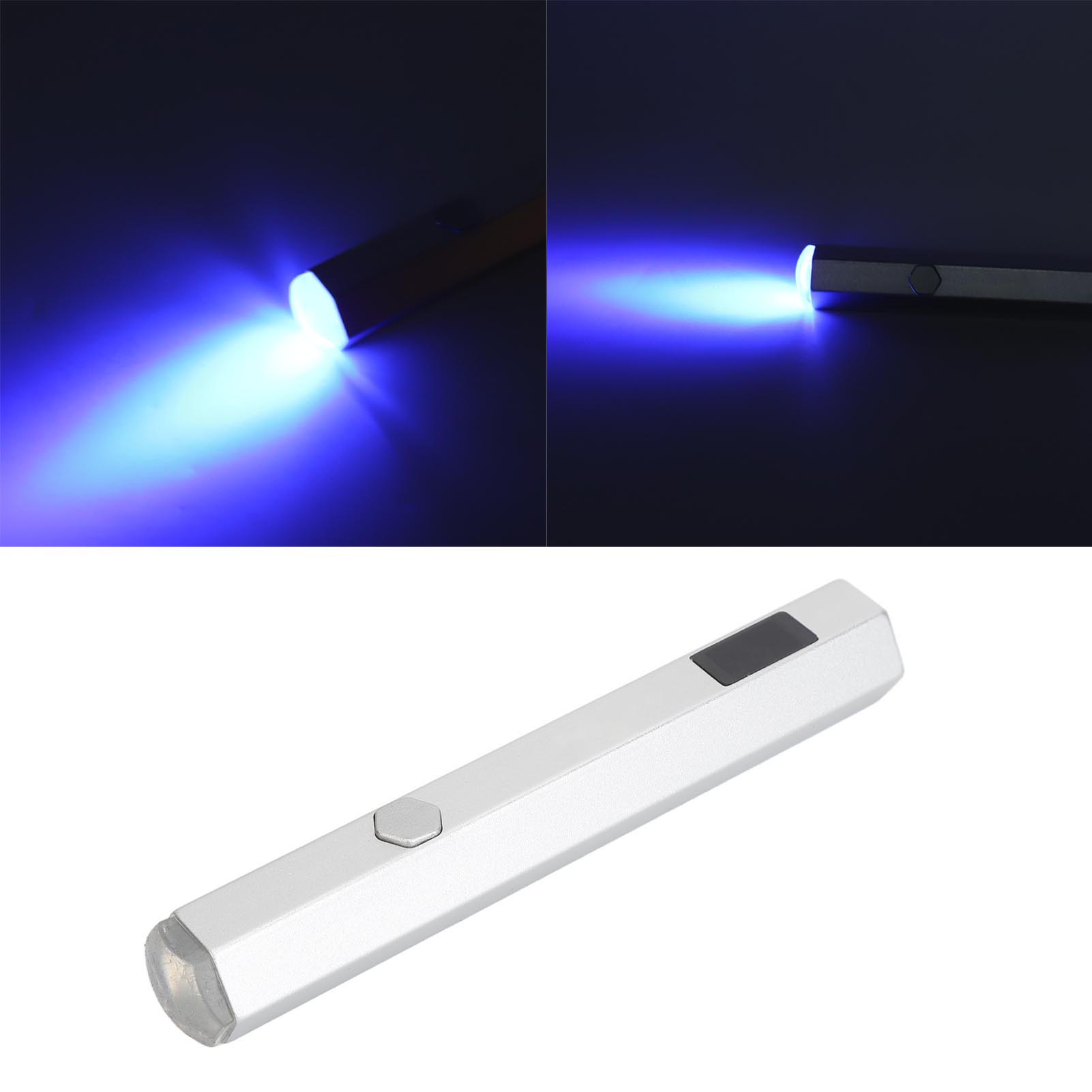 LED Nail Lamp 2 Gears Portable Clear Silicone Tip   Magnetic Digital Nail Light