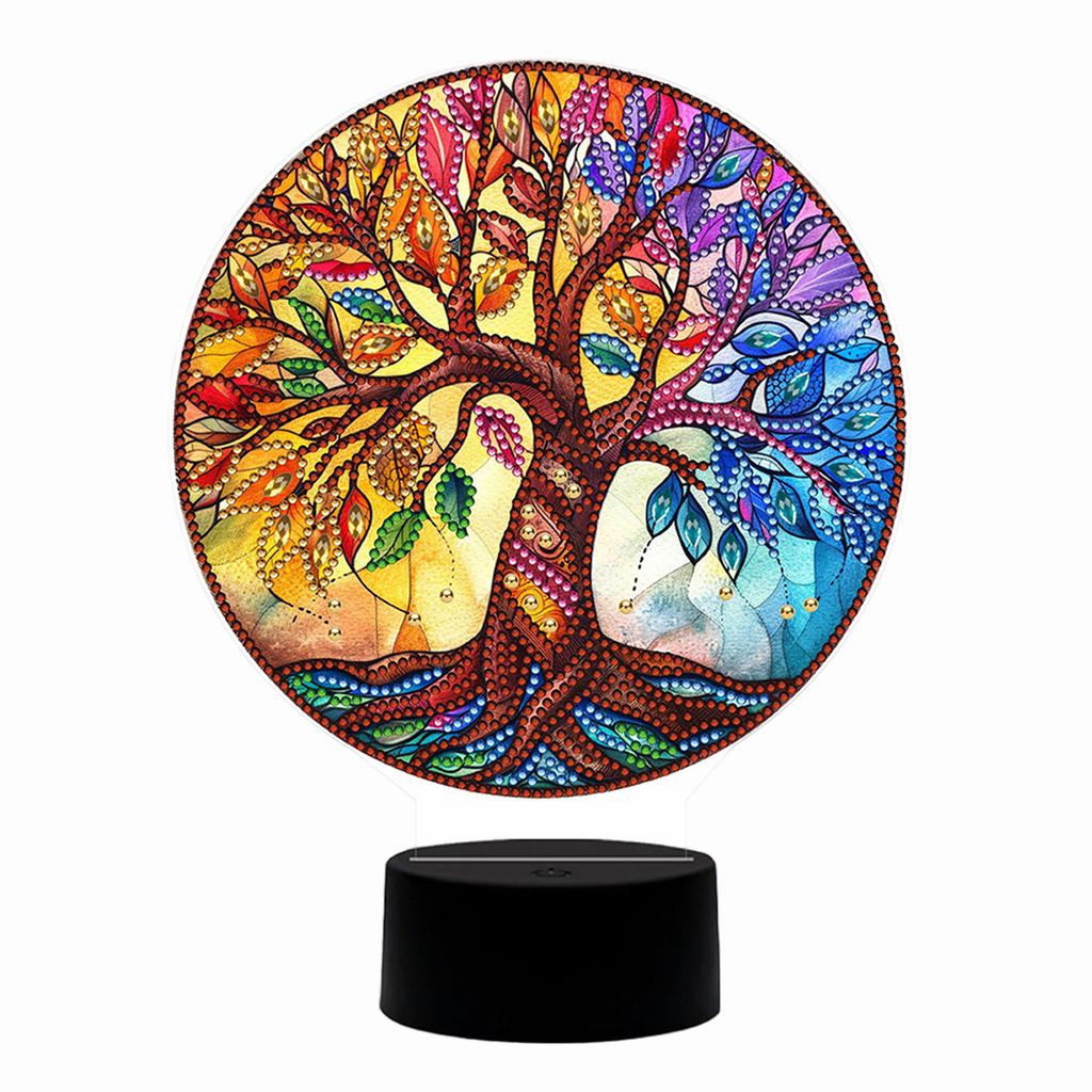 Acrylic Hummingbird Diamond Painting Bedside Lamp Multifunctional Diamond Night Lamp Diamond Painting Night Light for Home Decor