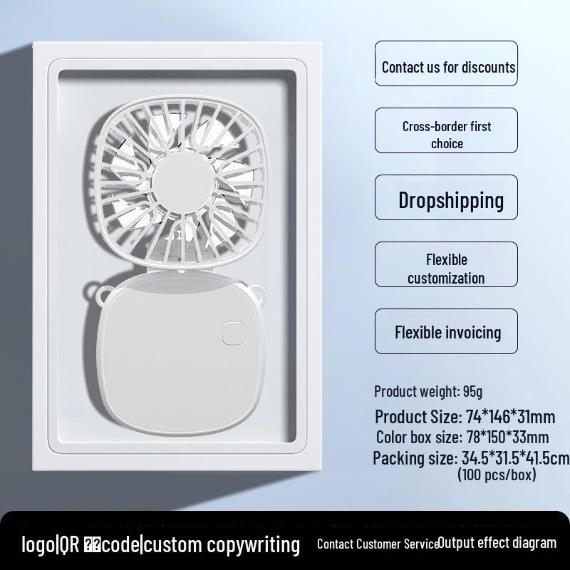 

Мини-портативный USB-вентилятор 2025 года: Ручной, бесшумный, складной, с креплением на шею, настольный с электрическим охлаждением 300mAh Full Capacity Battery with Lanyard