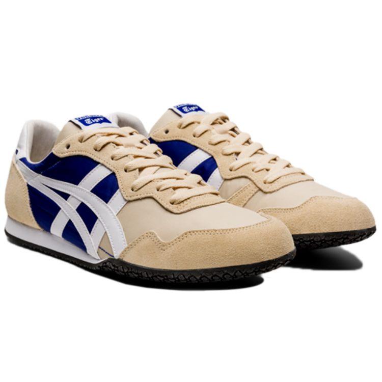 ONITSUKA TIGER Serrano Comfortable Daily Wear Durable Breathable Low-Top Lifestyle Sneakers Unisex Sneakers White Blue 1183B400-251
