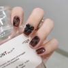 Ice Clear Heart Bow Star Rhinestone Wearable Nail Stickers - Detachable False Nails