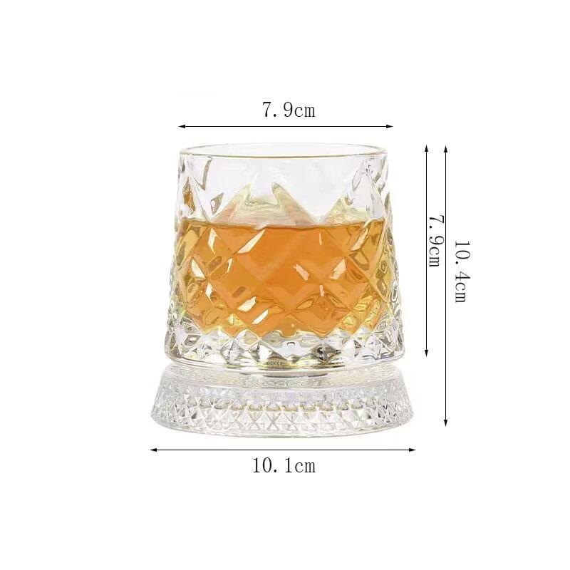 260ml New Creative Crystal Wine Glass Whisky Glass Home Stress-relieving Rotating Glass Water Glass Gift for Friend Beer Glass