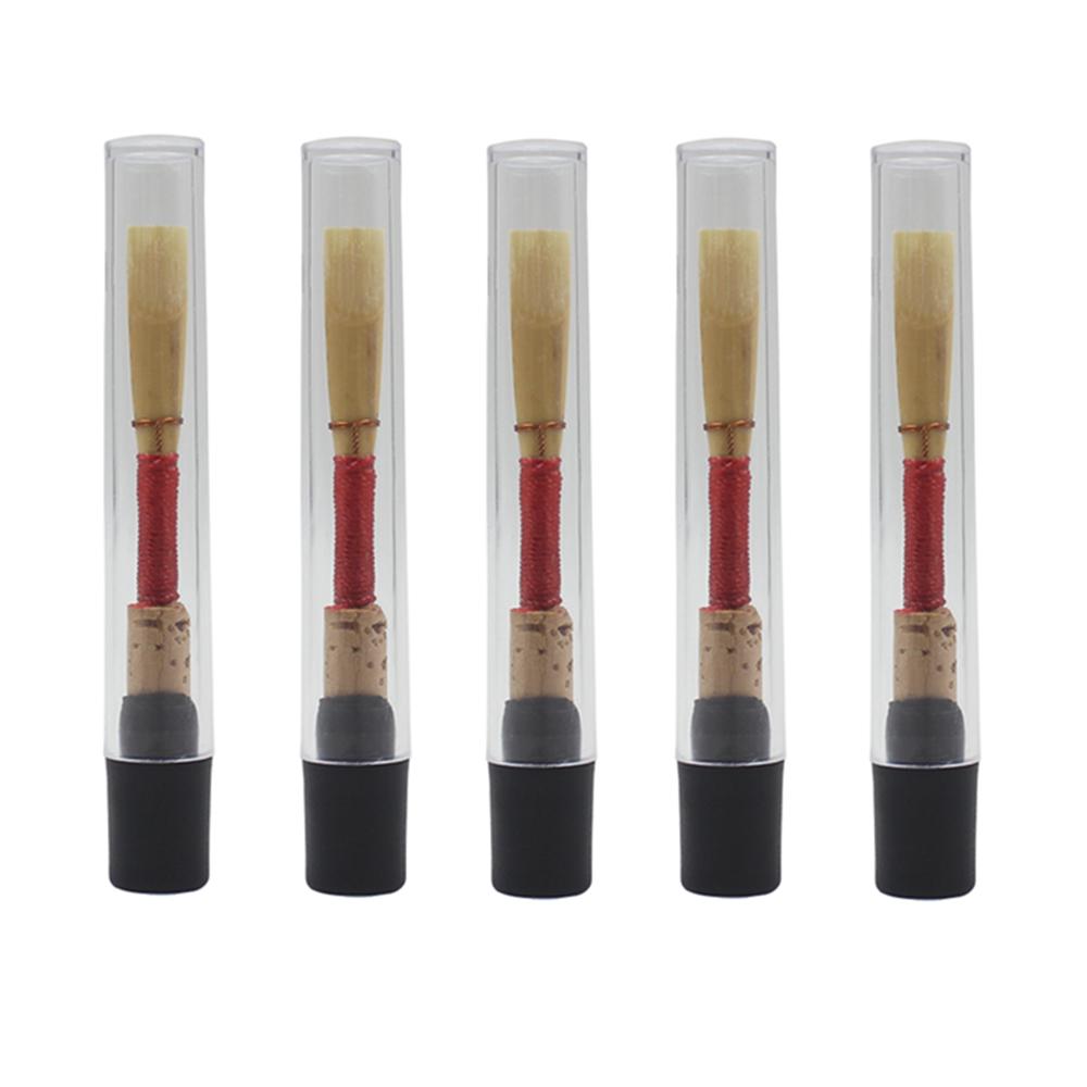 Anches Pour Hautbois – Lot De 5 Anches Moyennes En Bambou Avec Manchon Transparent – Pour Débutants & Musiciens