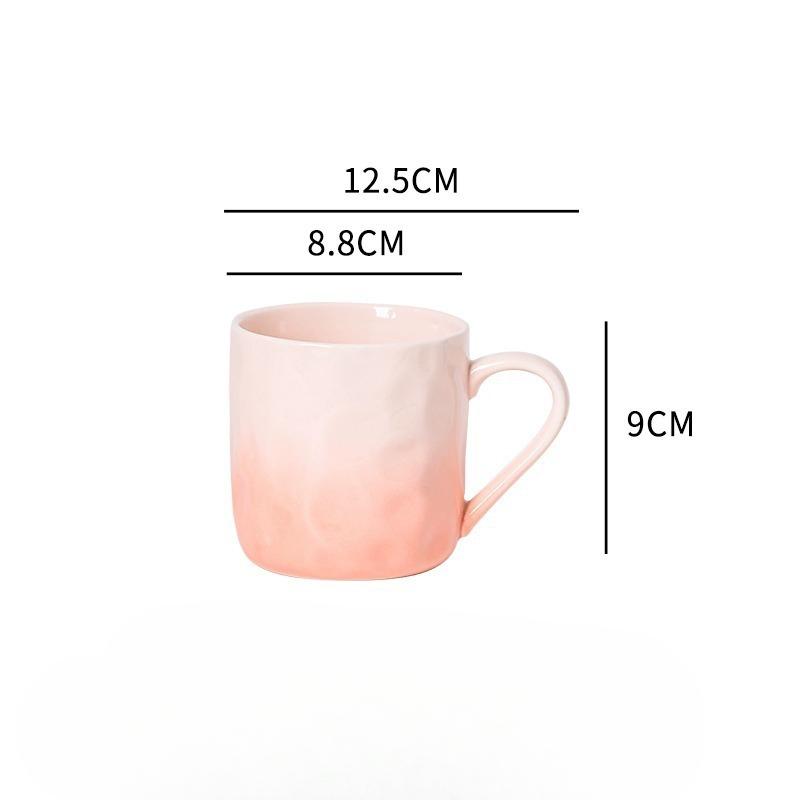 High value Design Sense Gradient Hand Pinched Cup for Girls Coffee Cup for Household Drinking Water Cup Couple Mouthwash Cup