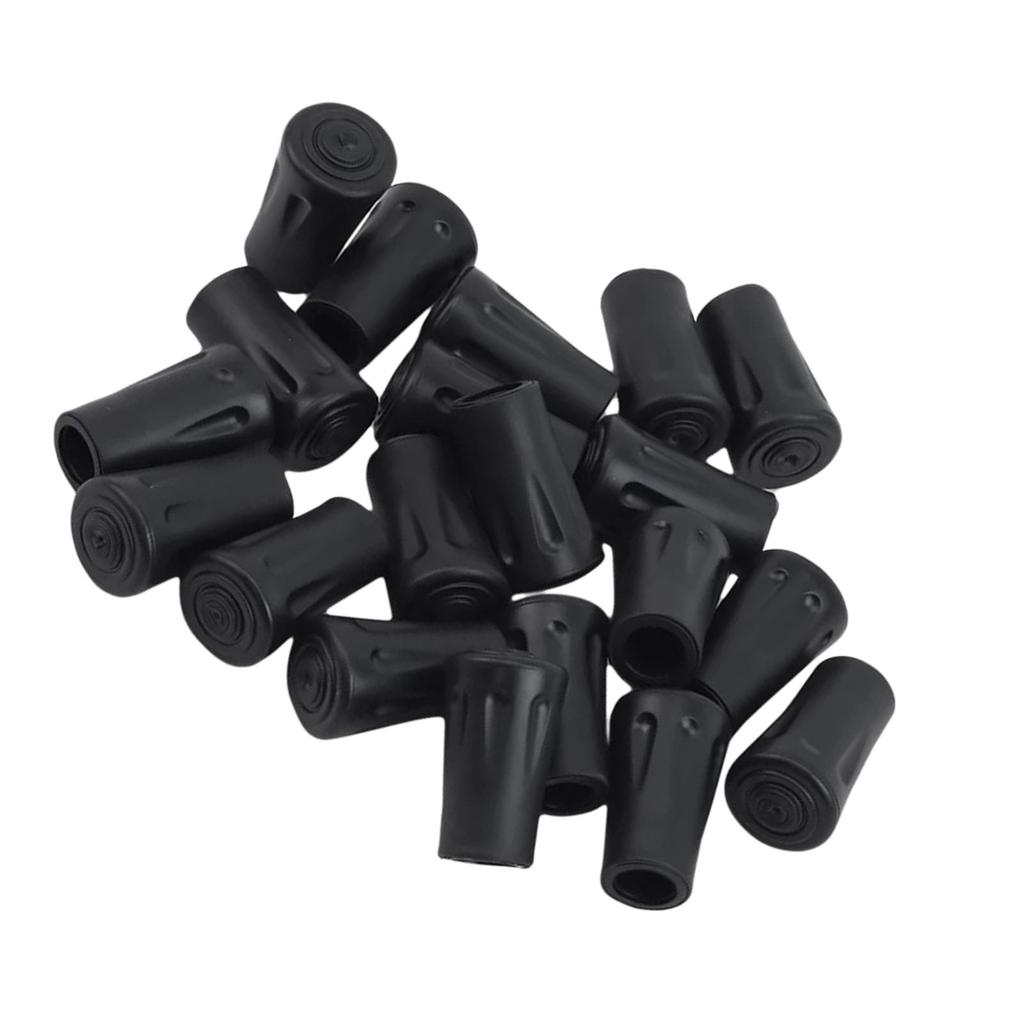 18x Walking Stick Tips,Hiking Pole Tips Protection Rubber Feet 12mm Diameter Trekking for