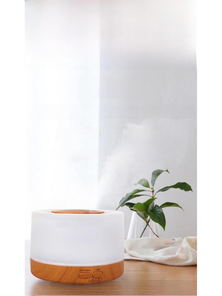 Umidificator cu ultrasunete pentru aromaterapie, model lemnos, 700 ml, și purificator de aer pentru birou MUJI