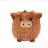Simulated Scottish Highland Cow Plush Toy Keychain Cute Stuffed Animal Ornaments Kawaii Soft Plush Doll Pendant Bag Charm Gifts