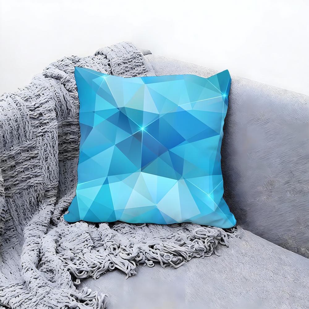 Unique Cracked Ice Pattern Style Cushion Cover Premium Comfort Reversible Pillow Cove In One Design for Any Room Car Interior