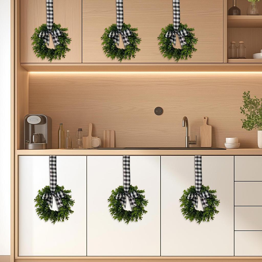 Miniature , Suitable For Kitchen Cabinets, Miniature Spring Artificial Easter Egg Wreath.