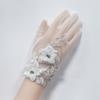 1Pairs Breathable Wedding Bridal Gloves Mesh Tulle Gloves New Bridal Gown Mittens  Party Dress