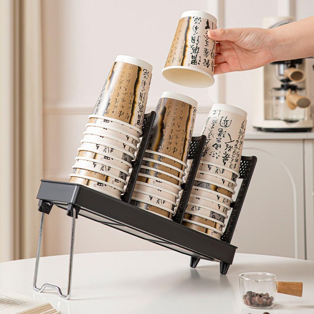 Detachable Design Paper Cup Dispenser Coffee Cup Storage Rack  Countertop Organizer