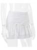 White Mini Skirt for Women Cute Sweet Style High Waist Mesh Splicing Ruffle Cake Skirt Y2k Clothing All-match Summer