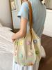 Cotton Beach Vacation Tote Bag With Open Top And Large Capacity For Casual Travel