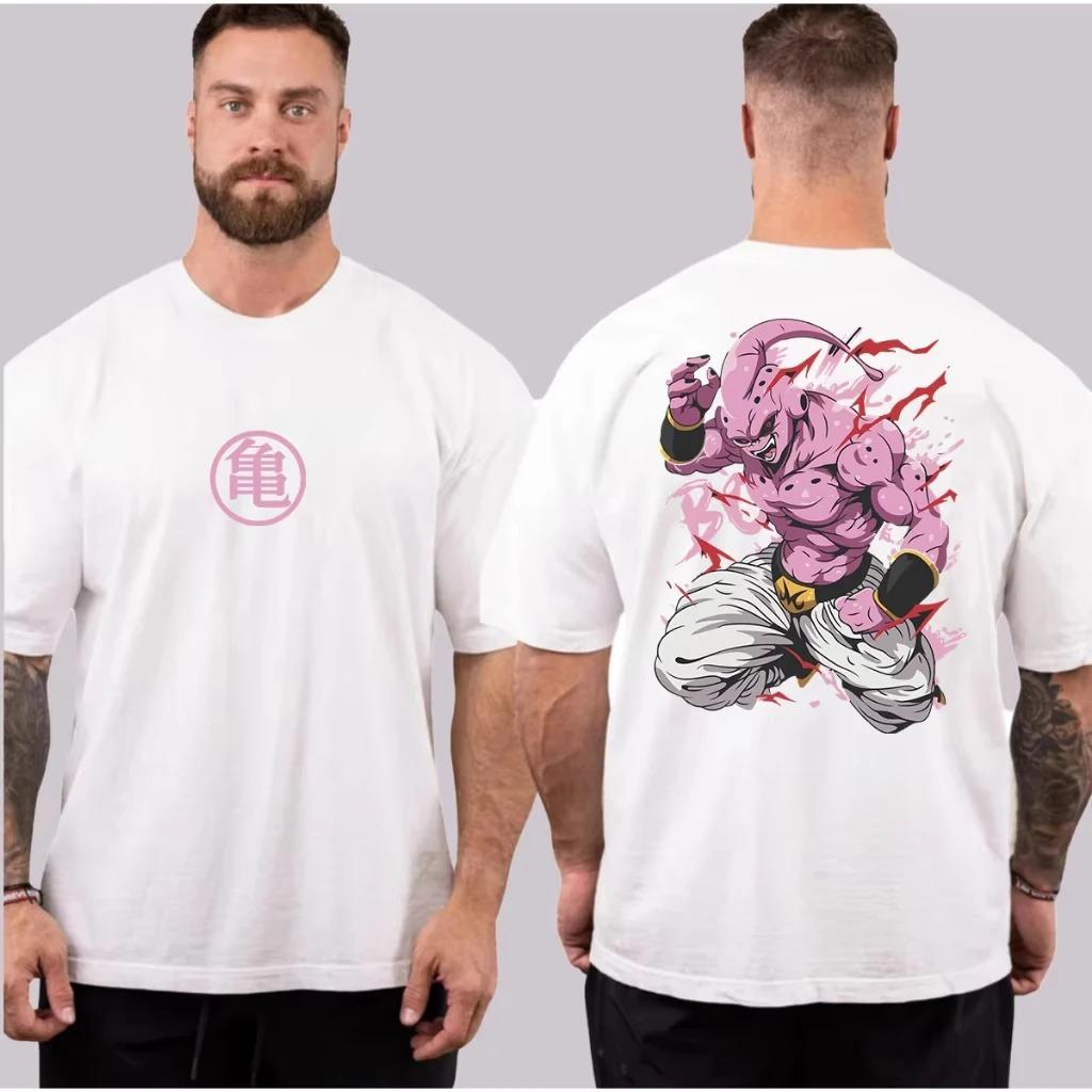 Summer Unisex Oversized Dragon Ball Z Retro Anime Cotton Casual Tshirt Y2k Street Wear Printed Street Style Comfort Fit S