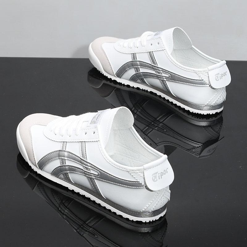 

Spring and summer new casual Forrest Gump shoes leather surface breathable sports running shoes board shoes tide 43 срібний