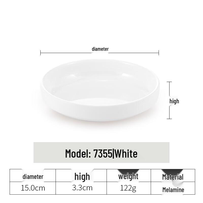Morona White Round Imitation Porcelain Dinner Plates (10-Pack)