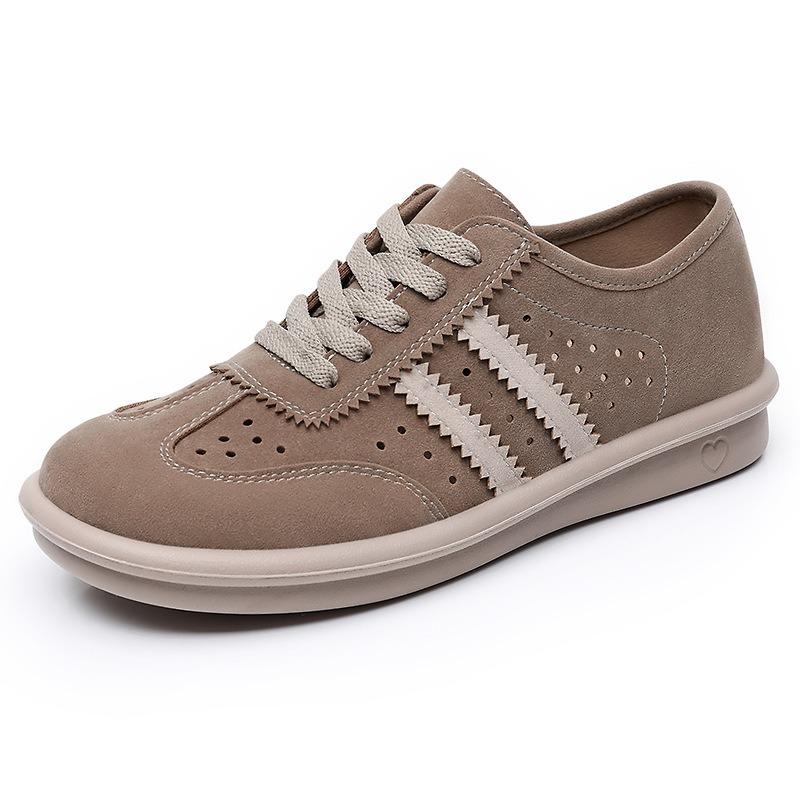 Fashion Women's Forrest Gump Shoes New Retro German Training Shoes Lace Up Casual Women's Soft Sole Breathable Fashionable Board Shoes