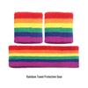TULX Rainbow Sports Wristbands - 4 Pack