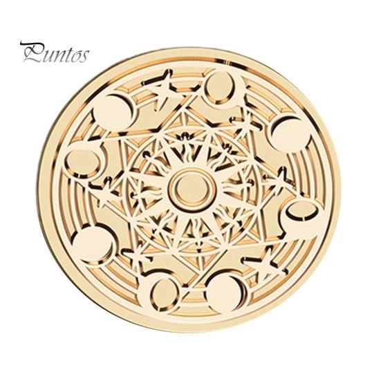 Handmade Letter Sealing Vintage European Magic Themed Wax Seal Stamp Head, Solid Brass Exquisite Wedding Invitation Engraved Head for Journal Envelope