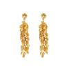 Spring and Summer Gold Wheat Ear Fringed Earrings Women's High-end Sense Cold Wind Personalized Long Stud Earrings New Exaggerated Earrings