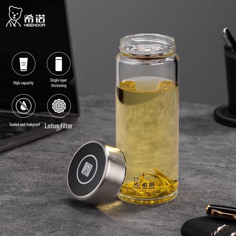 Xinotech Glass Tea Infuser Bottle