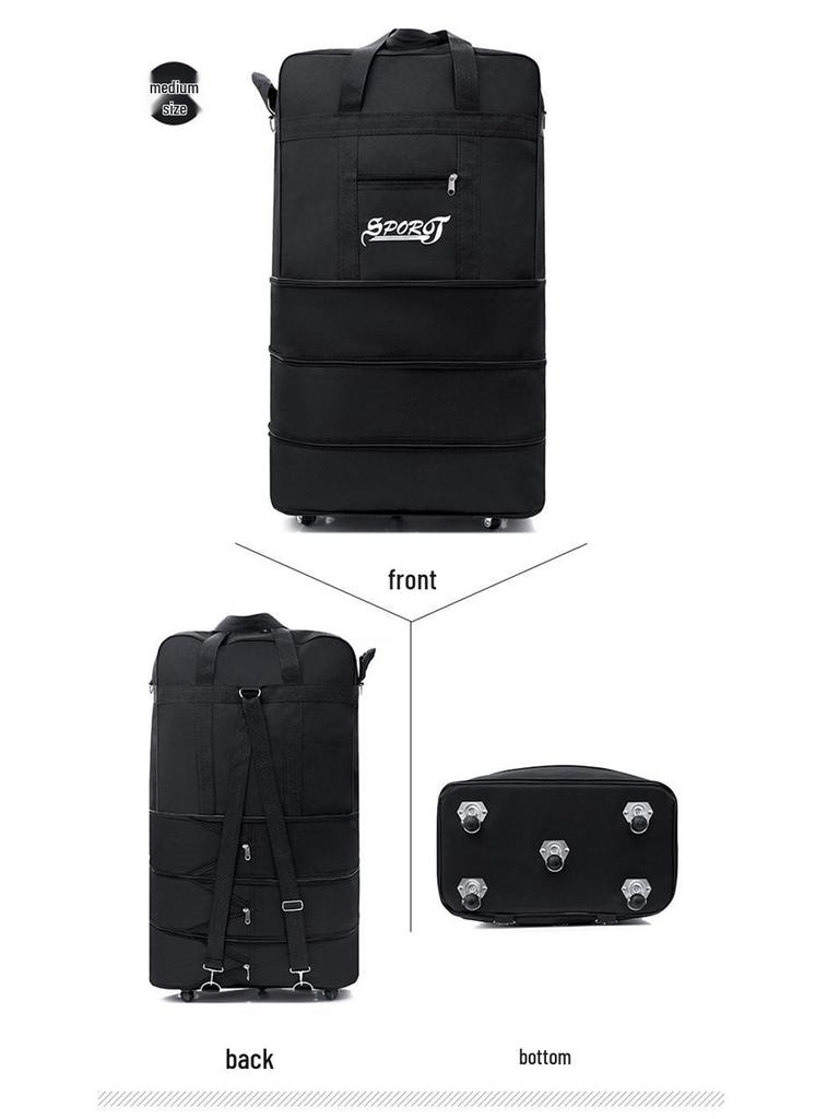 Universal Expandable Wheeled Luggage: Extra-Large Capacity Travel & Study Abroad Bag