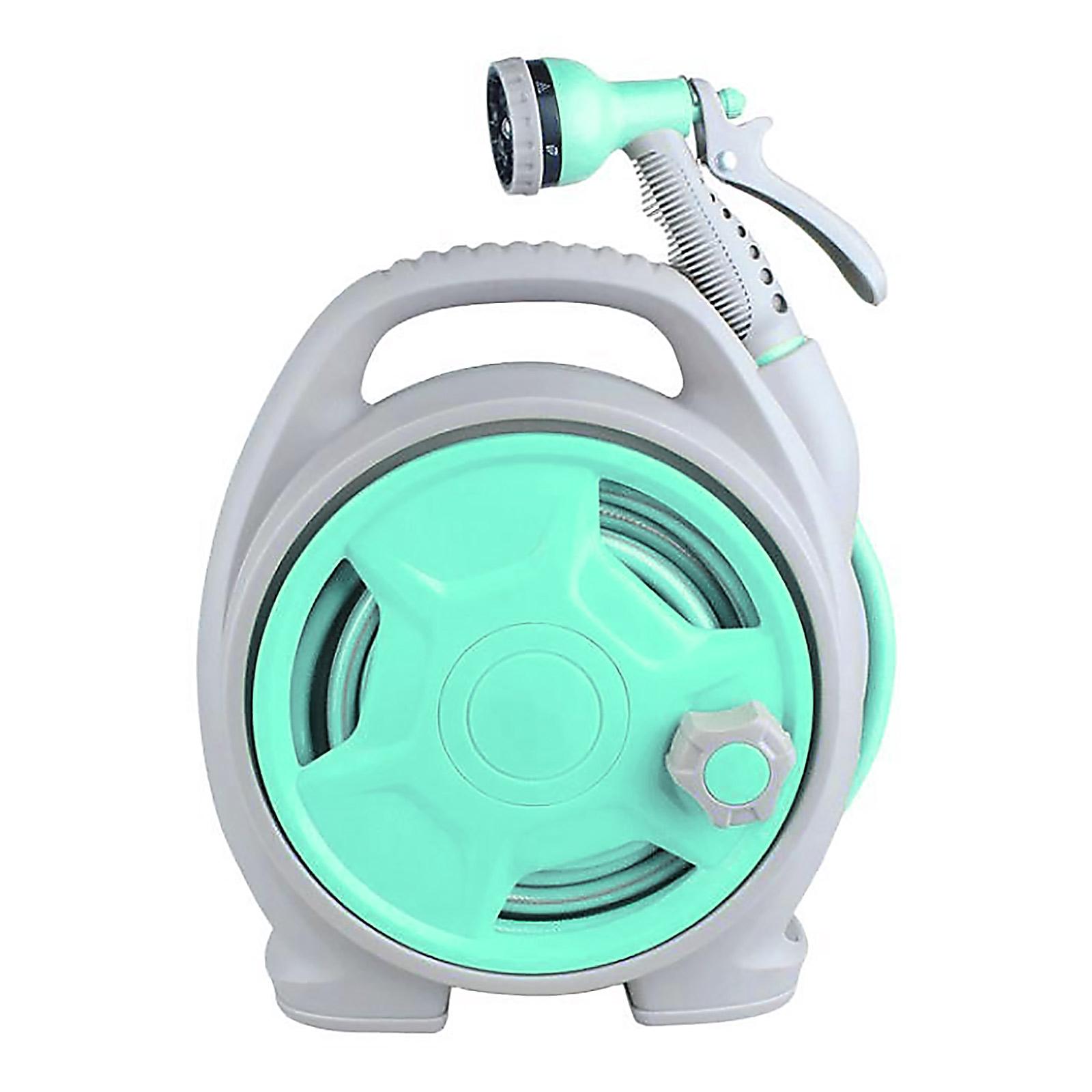 Konnwei Unisex Garden Hose Reel Leakproof Compact Portable Car Wash Hose Reel With 15M Hose For Garden Watering Car Washing
