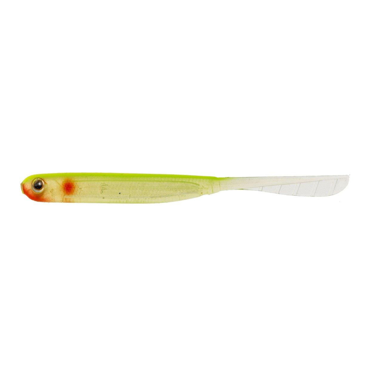 TIEMCO PDL Super Living Fish Кристальный Чартрез 4-дюймовый Червь, #20