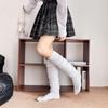 Alaiyaky Super Loose High Socks for School Junior and High School Cold Indoor JK Solid Commuting Socks, White, 40cm-120cm, Uniforms, Girls, Cute,