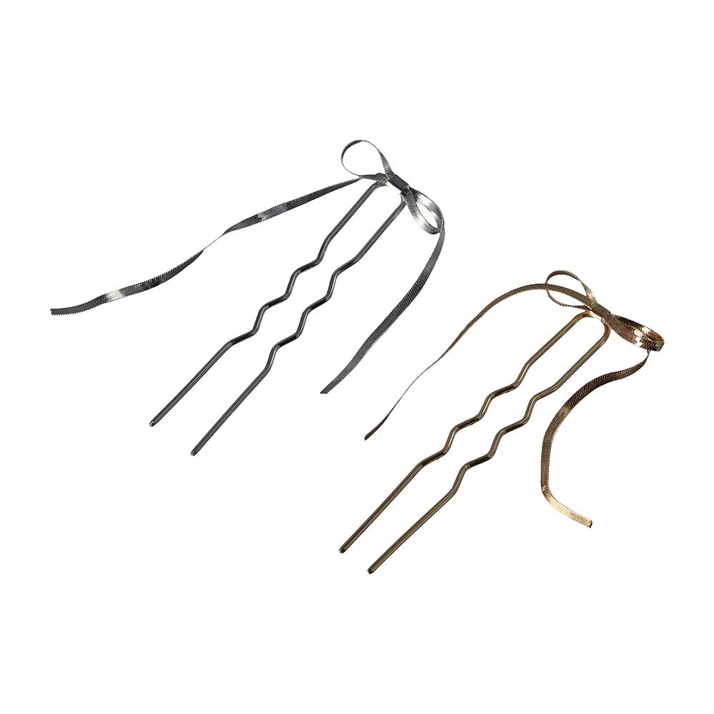 Disk Hair Korean Style For Girls Hanfu Bow Hair Stick U Shaped Hairpin Hair Fork Hair Accessories