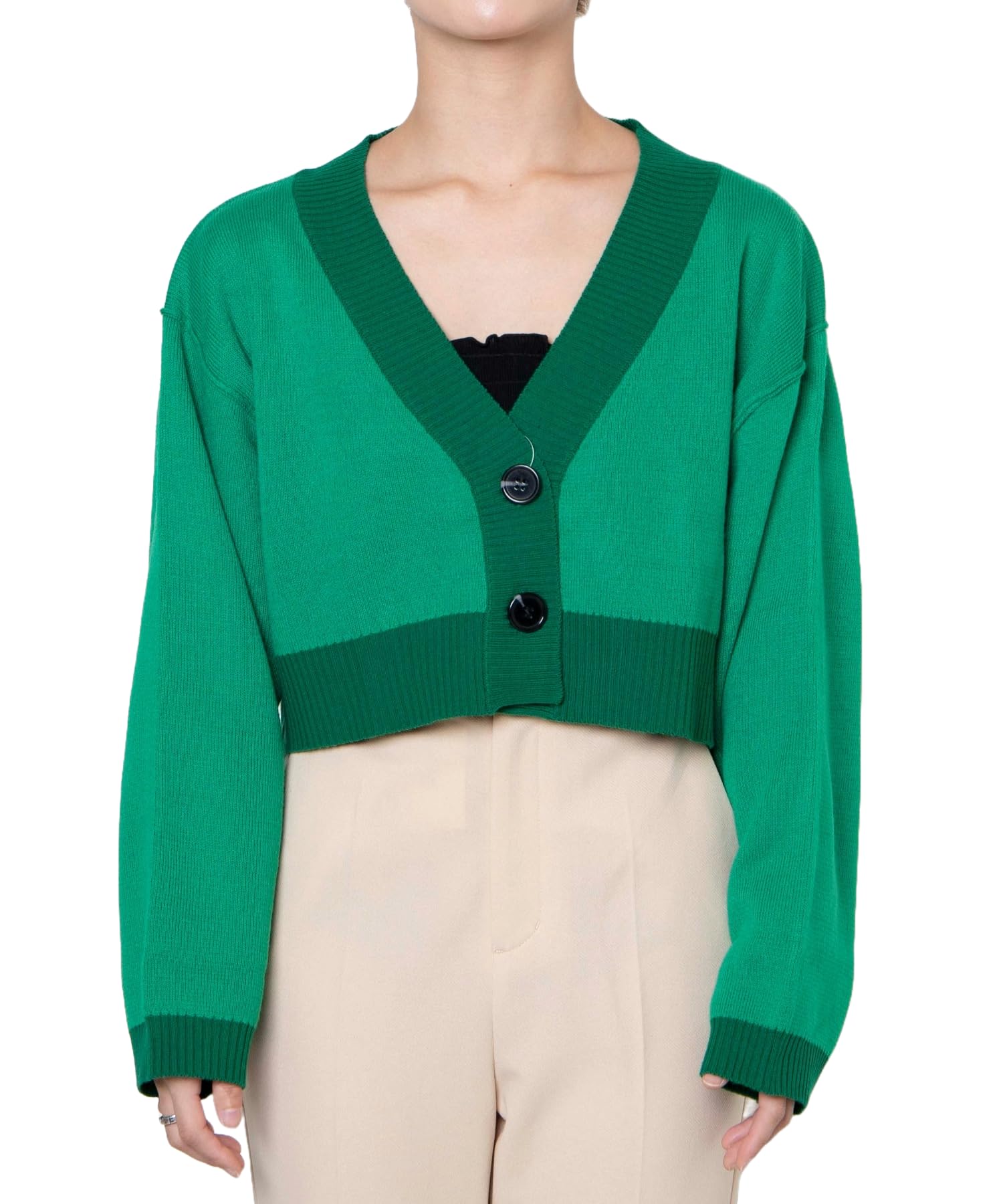 

WEGO Компактный мини-размер Crazy 2 Женский шорт с V-образным вырезом, Кардиган, XS,