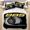Classic Bbs Wheel Three-piece Set (1 * Duvet Cover + 2 * Pillowcase, Without Core) 2D Flat Duvet Cover and Pillowcase Christmas Birthday Gift