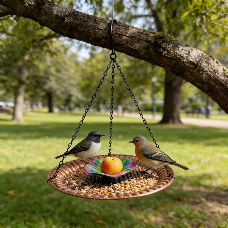 Iron Hanging Bird Feeder Creative Garden Decoration Outdoor Courtyard Balcony Bird Feeder Ornament