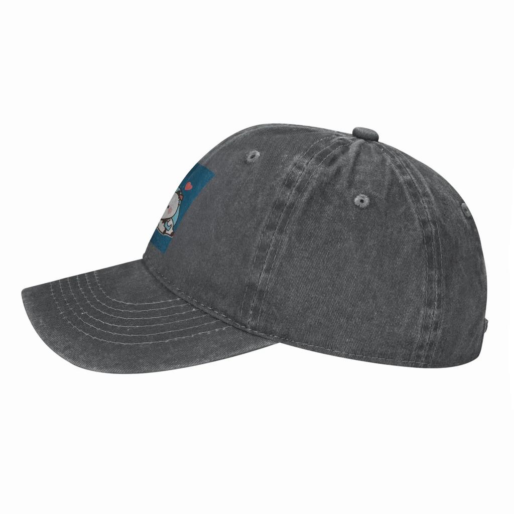 Bubu Dudu Panda Bears Cartoon Washed Denim Cap Casual Baseball Caps Adjustable Hat Summer Unisex Baseball Hats