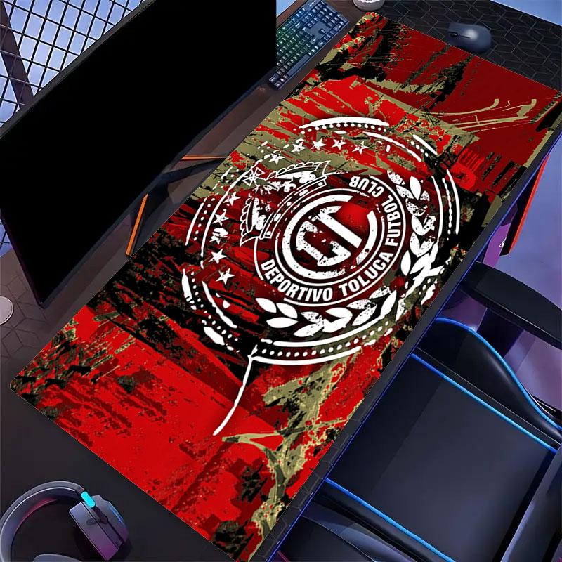 Toluca FC Mouse Pad, Large Gaming Desk Mat, Non-slip XXL Mousepad for Laptop & Tablet, Mini PC Playmat with Stitched Edges