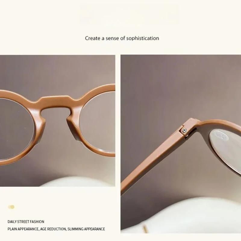 Retro Round Spring Hinge Reading Glasses Women Mens Relieve Eyestrain For Clear Vision Far Sight Eyeglasses Diopter +1.0 To +4.0