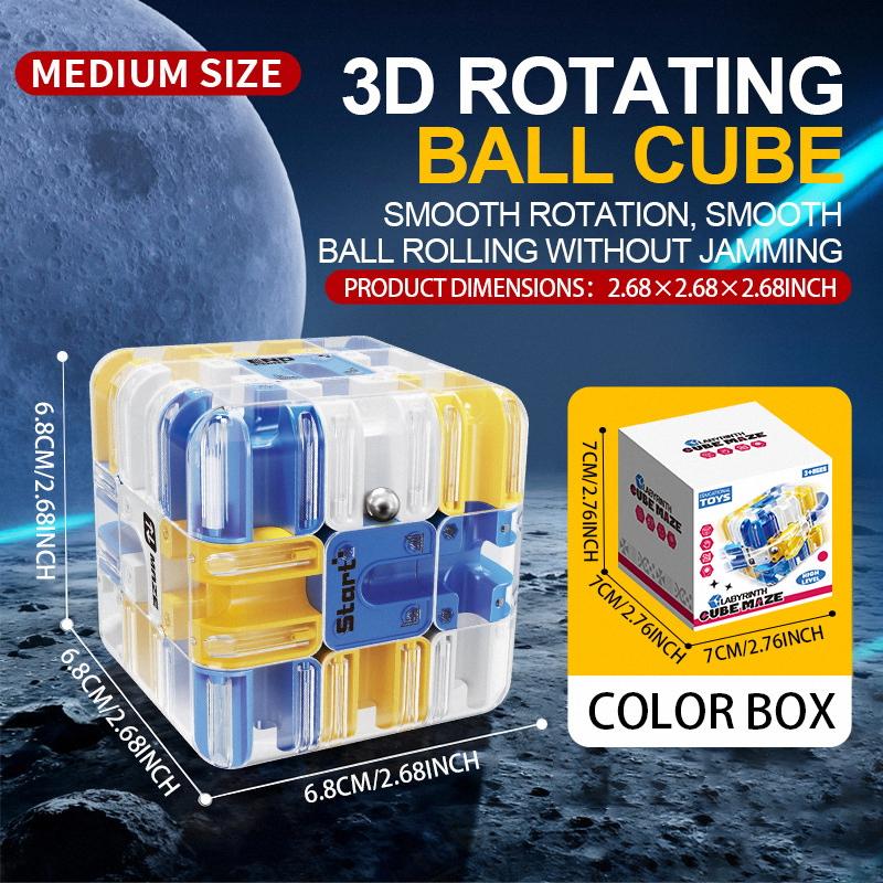 

3D Maze Magic Cube Six-sided Transparent Puzzle Speed Cube Cubes Maze Playthings Designed For Children s Instructive Playthings Birth Date -A2037