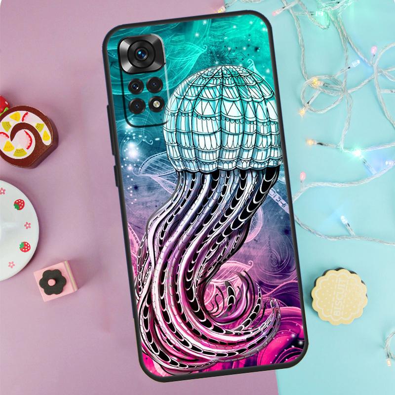 Sailing Compass Nautical Sea Turtle Case For Xiaomi Redmi Note 13 Pro 14 9 10 11 12 9S 10S 11S 12S Redmi 14C 10C 12C 13C Cover