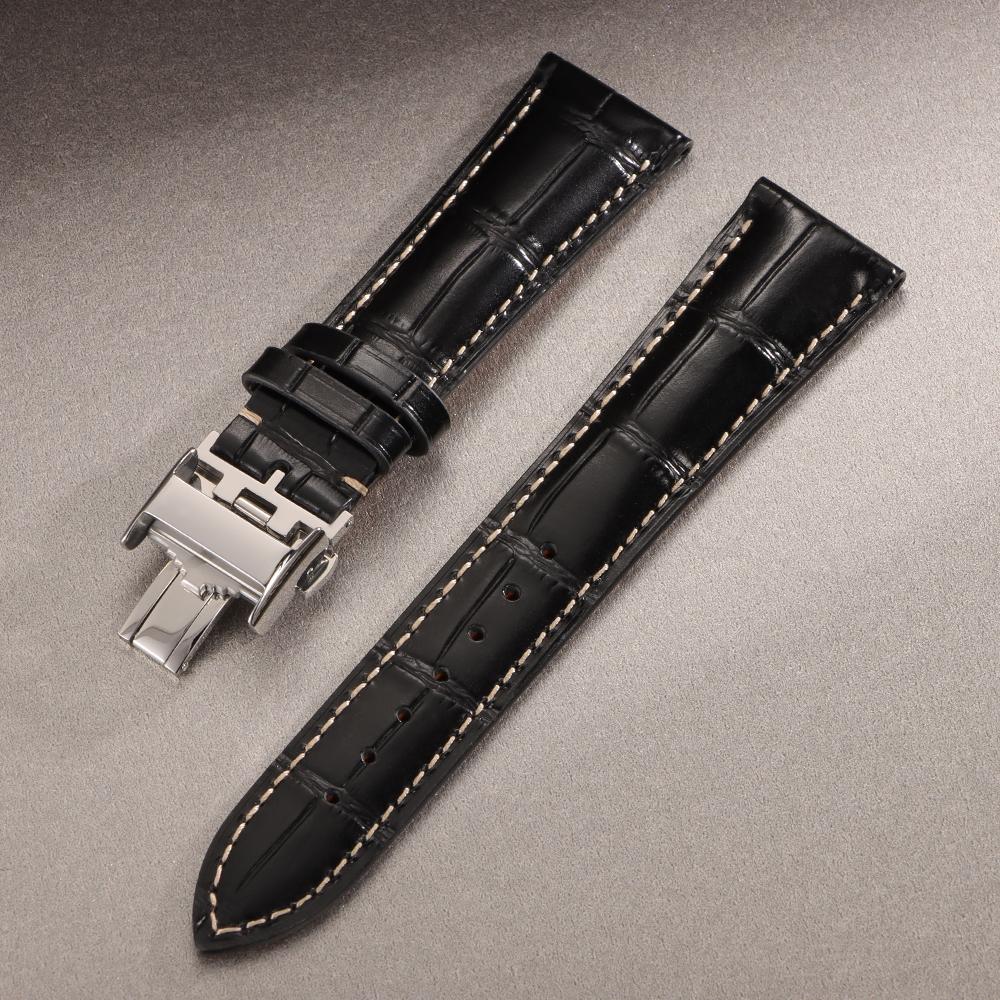 Watchband 18mm 19mm 20mm 21mm 22mm Men Women Cowhide Strap for Longines Butterfly Clasp Universal Watch Band Watch Accessories