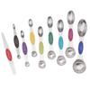 Stainless Steel Magnetic Measuring Spoons: 9-Piece Double-Ended Set for Baking & Seasoning in Home Kitchen