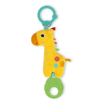 Bright Starts TagTunes Girafa [0 Meses e Acima] Desenvolvimento da Ponta dos Dedos, Brincadeira com as Mãos, Brinquedo para Carrinho, 13086