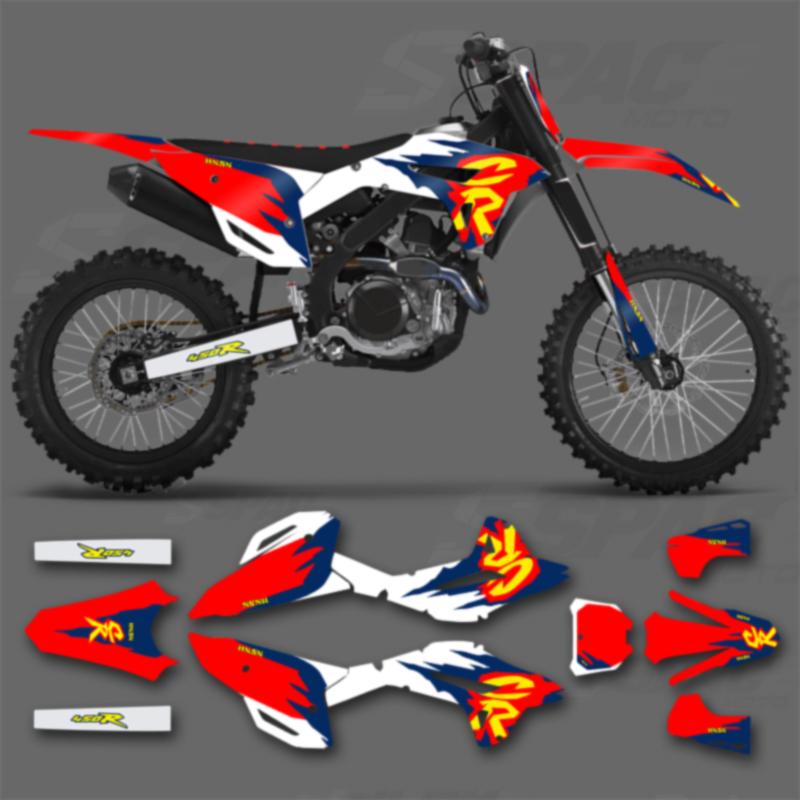 SPACE for HONDA CRF 2021 2022 2023 CRF450R 2022-2024 CRF250R Custom Motorcycle Graphics Background Decal Decals Stickers Kits 03