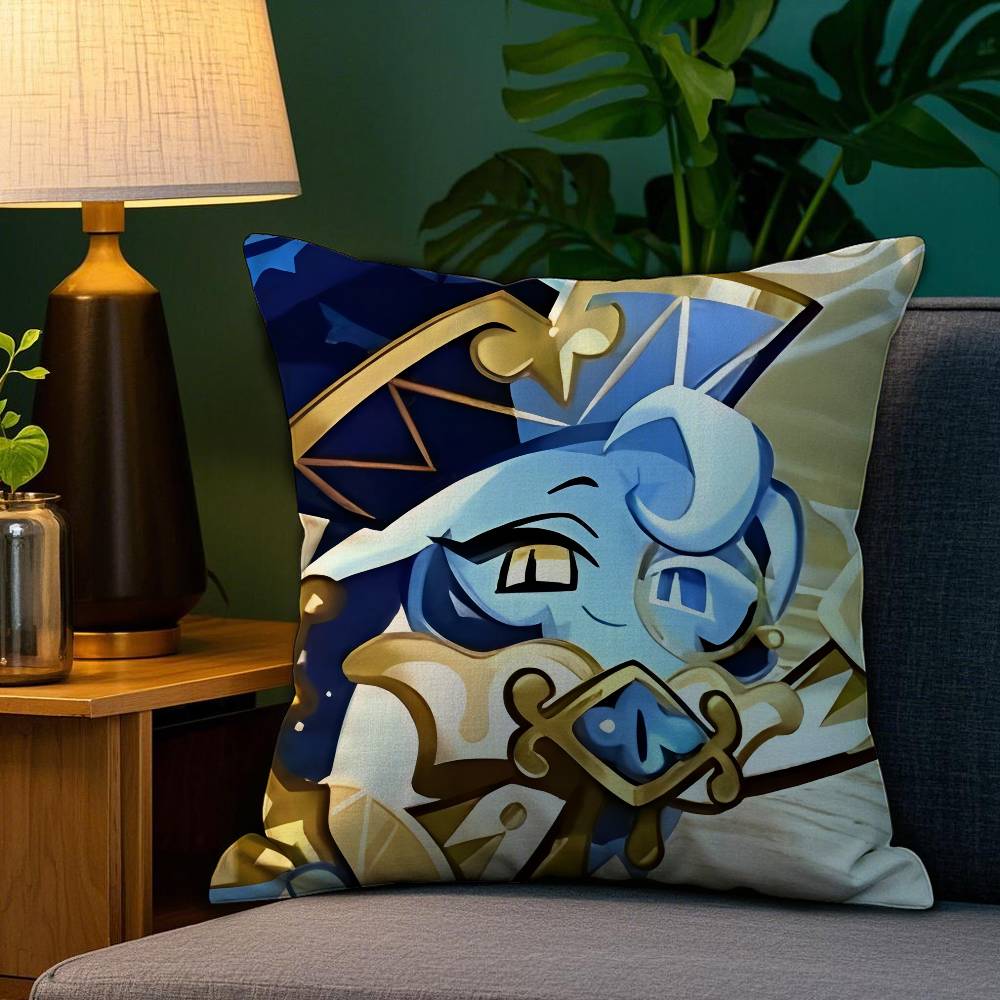 Game C-Cookie Run Kingdom Pillow Case Sofa Living Room Bedroom Double-sided Printing Square Cushion Nap Time Cushion Cover