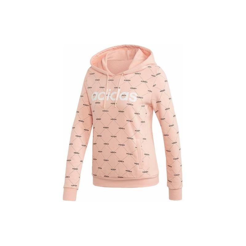 adidas Neo Women's Pink Monogram Print Hoodie EI6246