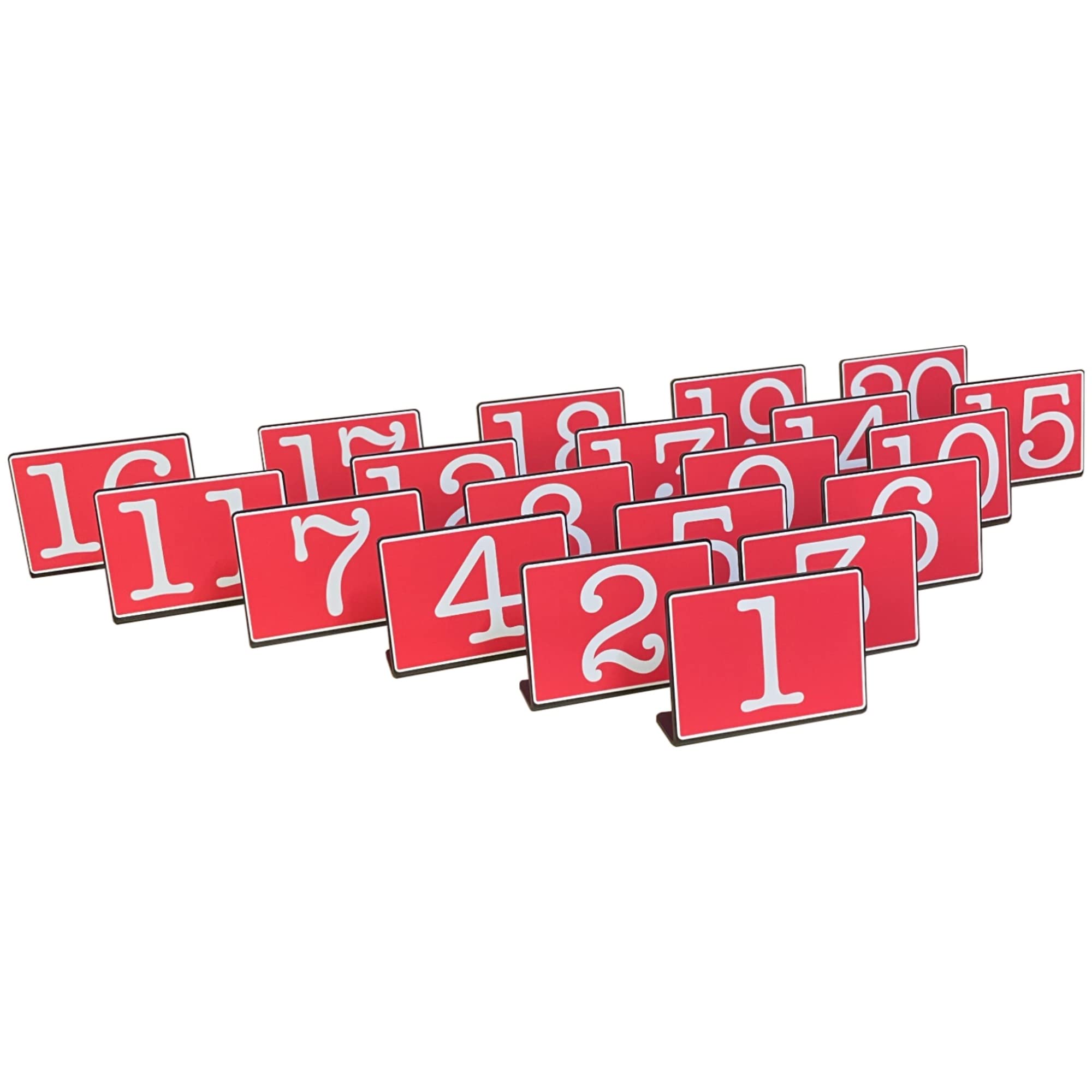 

Mehrondo Table Number Plates (20 pieces) - Numbers 1-20 | Size: 74x52mm | Made in Japan